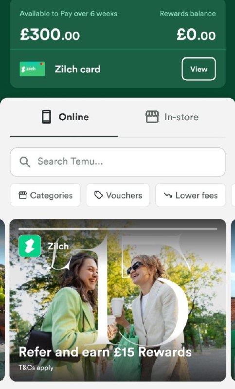 #zilch   （英国）zilch邀请活动加码，随时可能结束，通过邀请注册，使用zilch card完成一次非接触式支付，ap/gp挥卡，可获得15镑，只能在zilch支持商店使用！邀请链接介绍：套娃平台，注册成功可提供一个额度，提供6周分期；使用分期会作为loan/credit card上信报，分期一般有3镑手续费，建议使用paynow无实体卡，有一张万事达虚拟卡，可加ap/gp，必须绑定其他借记卡才能使用只能绑定一张借记卡，（这点不如curve）可免卡的海外手续费条件：注册会sp ex，建议信用足够再去注册，不要白送人头,需要英国手机号和和信用地址#zilch #银行账户 #羊毛 #英国