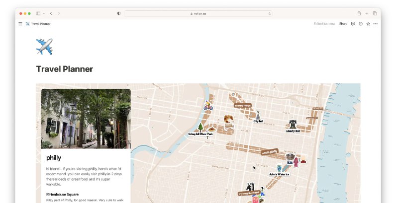 #在线工具 #AI #地图PamPam - 一款在线的交互式地图制作工具 进入网页，输入“东京三日游”，然后 PamPam 就会自动为你生成旅游路线地图你还可以为地图添加标记和图片等信息，适合用作旅游攻略，效果美观还可以随时向 AI 提问和多人协作📮投稿    📢频道    💬群聊    索引
